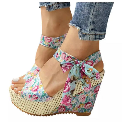 2023women sandals Lace Leisure Wedges Heeled