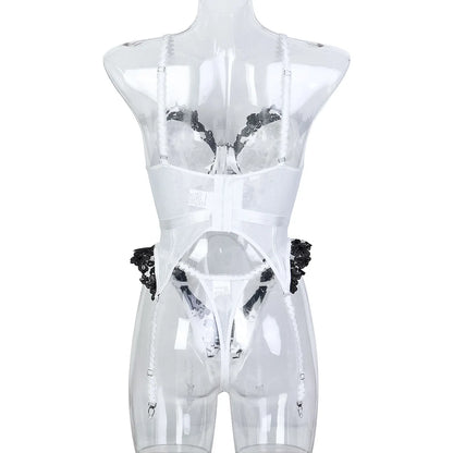 3-Piece Lace Garter Belt Set