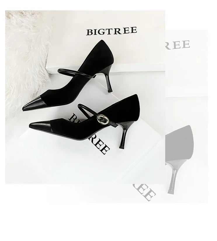 BIGTREE Shoes New Buckle Design Pumps