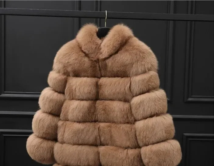 Faux Fur Fox Coats Short Coat