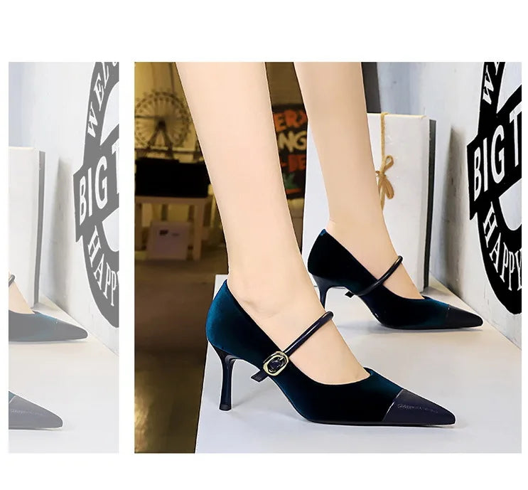 BIGTREE Shoes New Buckle Design Pumps