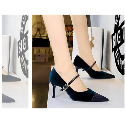 BIGTREE Shoes New Buckle Design Pumps