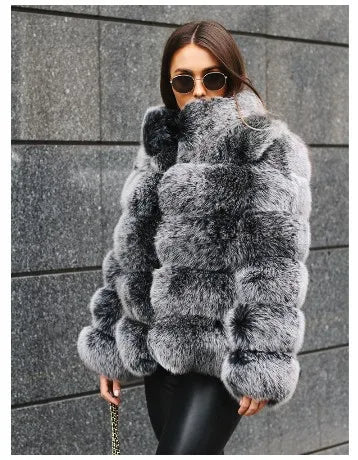 Faux Fur Fox Coats Short Coat