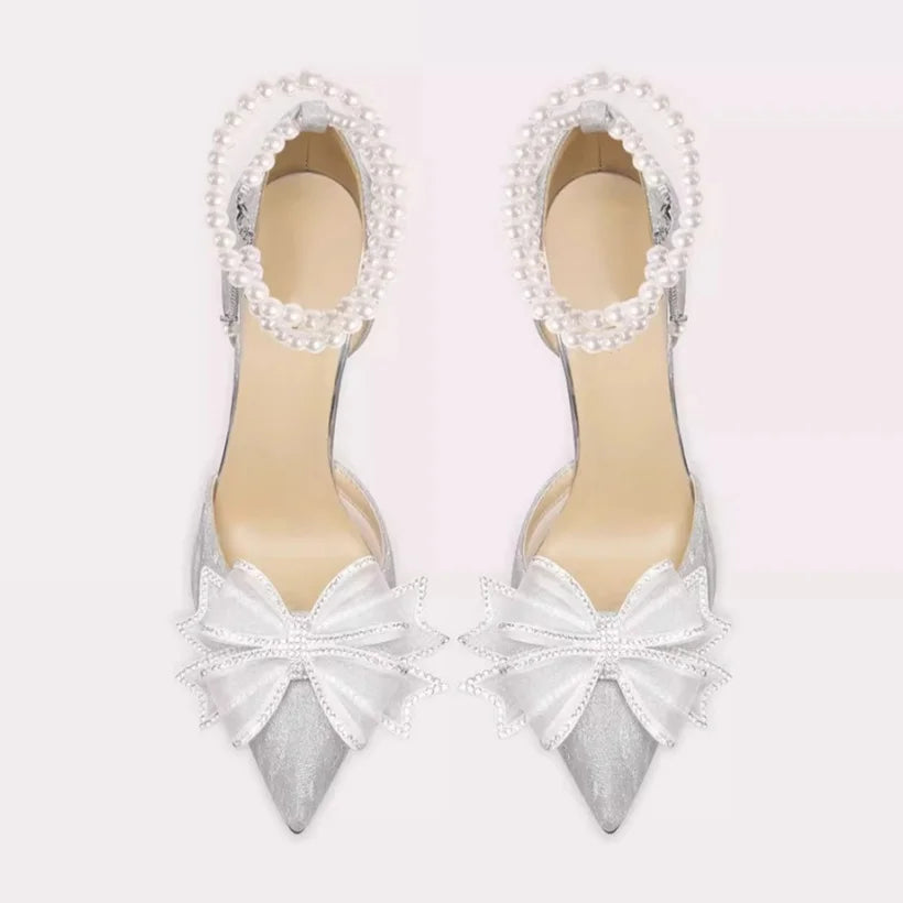 Poplular Zapatos De Mujer Bowtie Beading