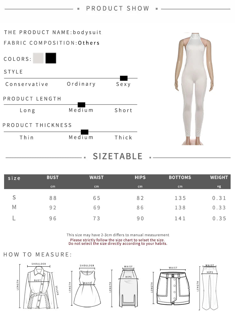 Nibber Hottie Jumpsuits Woman Bandage Halter Turtleneck Sexy Backless Sleeveless Skinny Peach Hip High Street Fashion Overalls