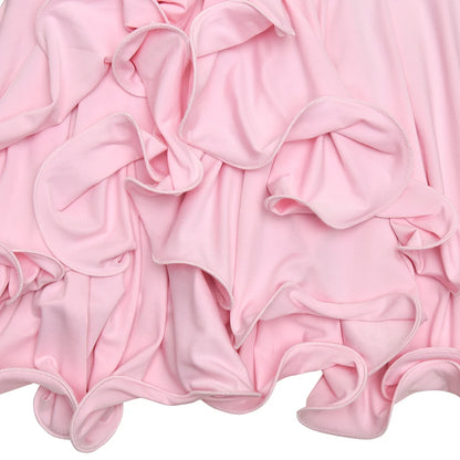 Ruffled V-Neck Button Mini Dress