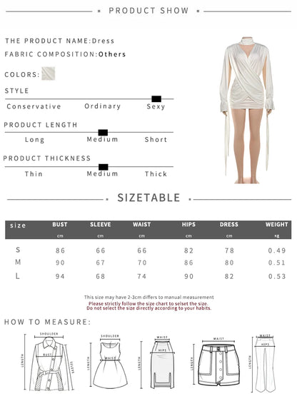 Nibber Waistless Dress Cross High Neck