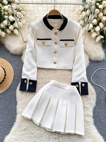 KUSAHIKI Color Block Short Cardigan Coat