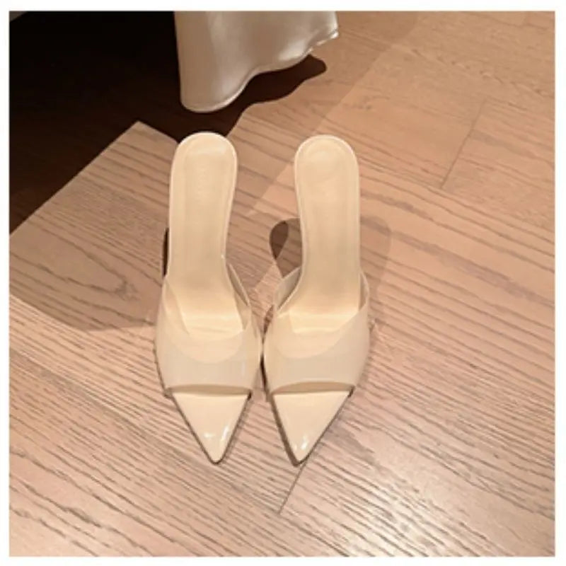 Leopard Print Stiletto High Heel Mules