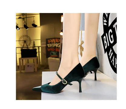 BIGTREE Shoes New Buckle Design Pumps