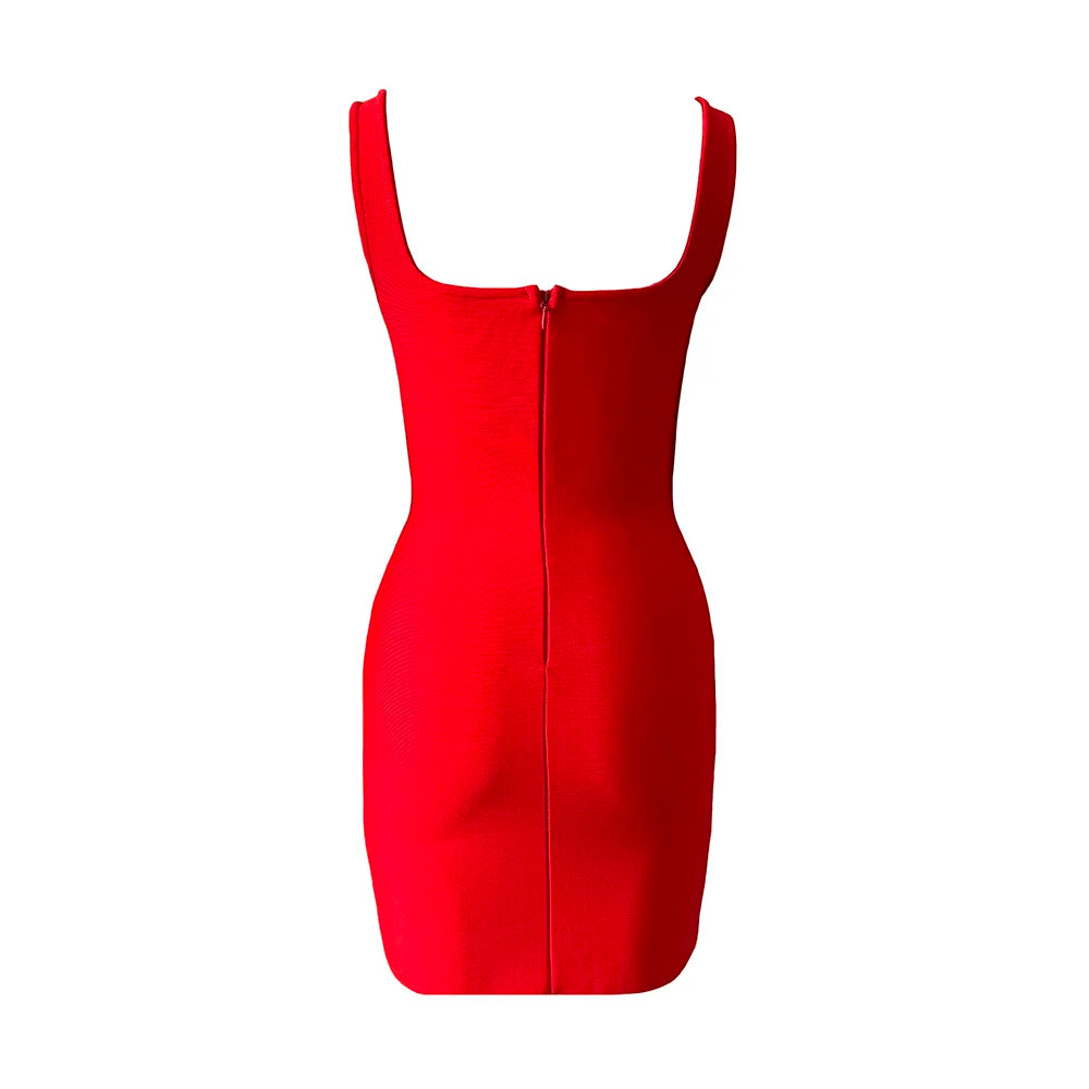Sleeveless Bandage Dress Beading Tassel Clothes