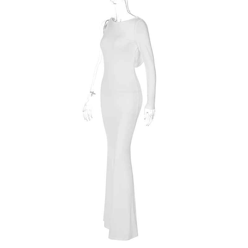 Dulzura One-Shoulder Long Sleeve Swinging Collar