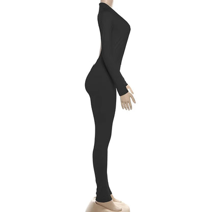 STYLISH Cut Out Jumpsuits Long Sleeve