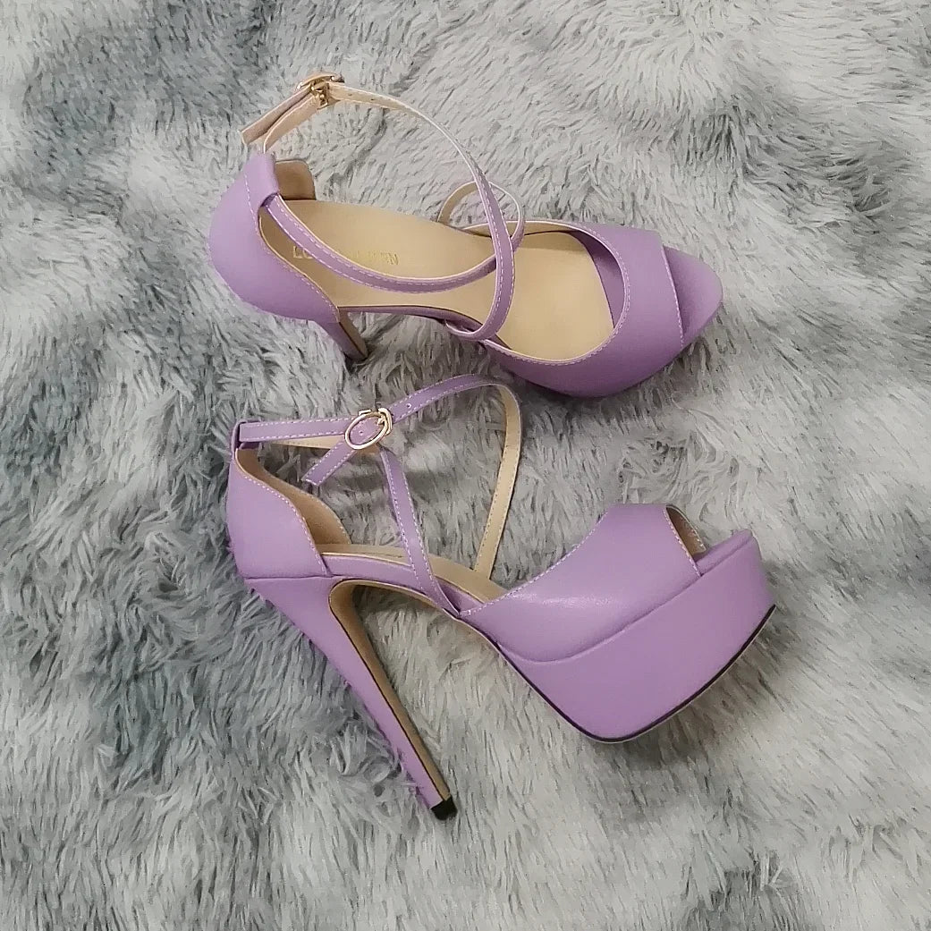 LOSLANDIFEN Pumps Nightclub Sandal Ultra Bride