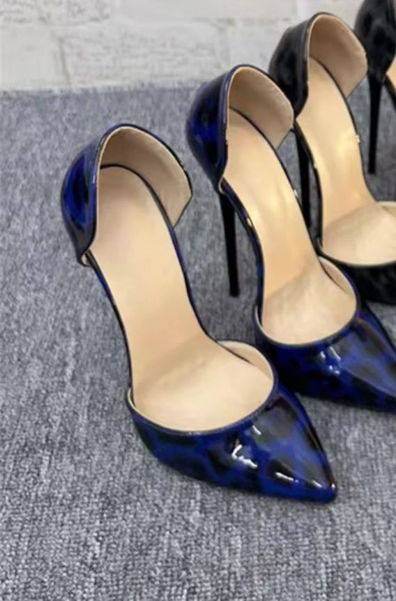 CACA 16/14cm Leopard Patent Leather Pumps,Fetish
