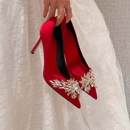 New Wedding Shoes Red High Heels