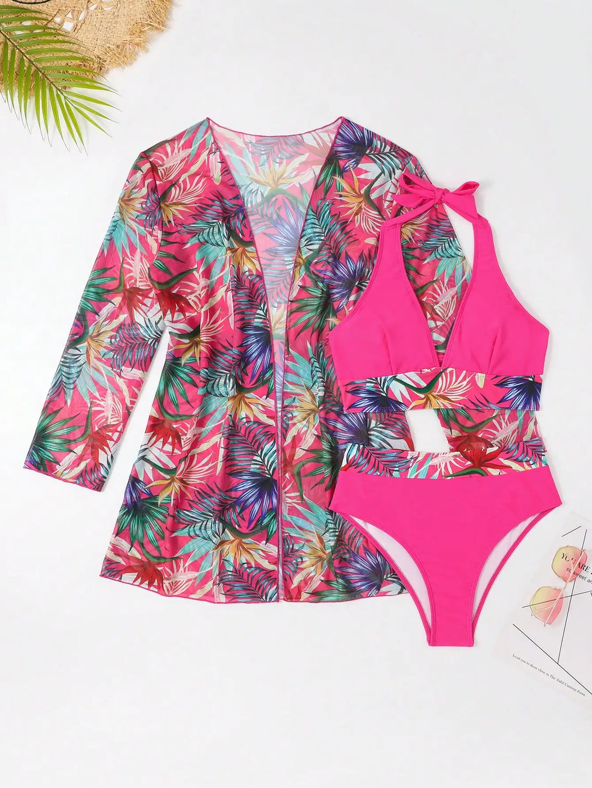 Halter Print Bikini Sets Swimsuit With