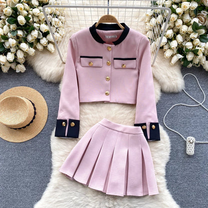 KUSAHIKI Color Block Short Cardigan Coat