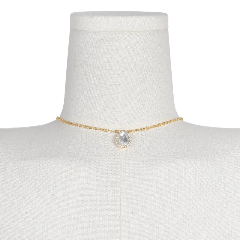 Bride Backless Rhinestone Waterdrop Body Chain Belly Waist Necklace for Women Mom Girlfriend Summer Beach Body Jewelry