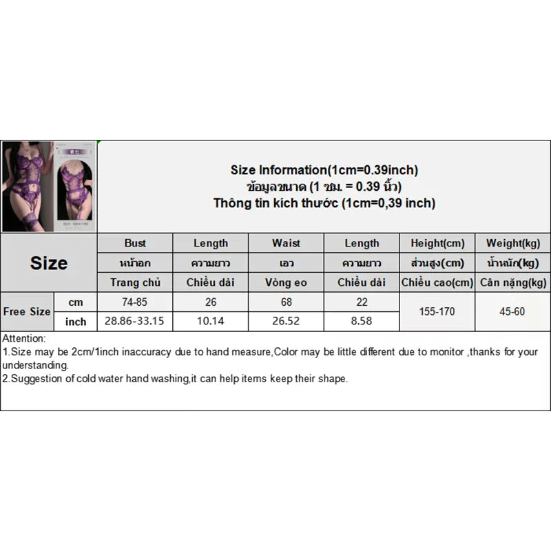 Lingerie Complete Sexy Outfits G-String Thongs Lace Sex Costume With Stockings