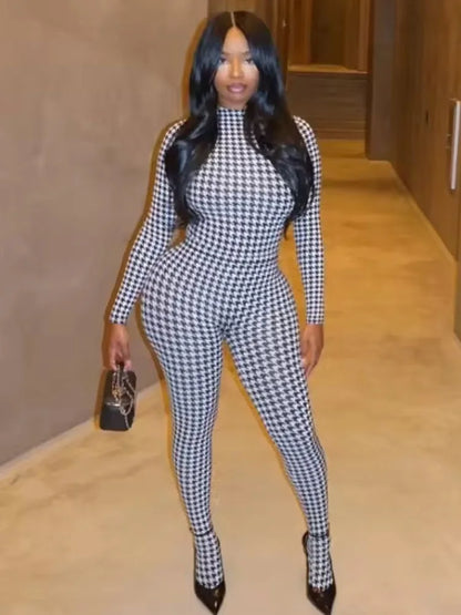 Snake Print Stretch Jumpsuit