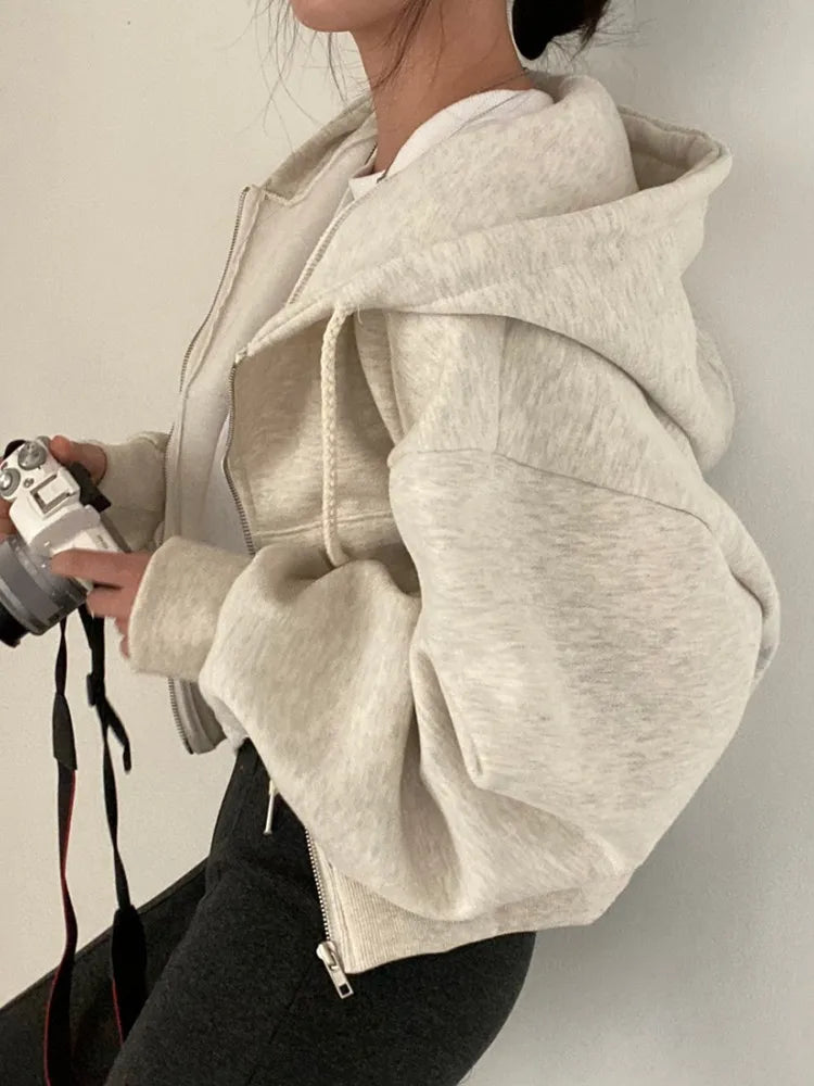 6colors Korean Hoodie Coats Short Warm