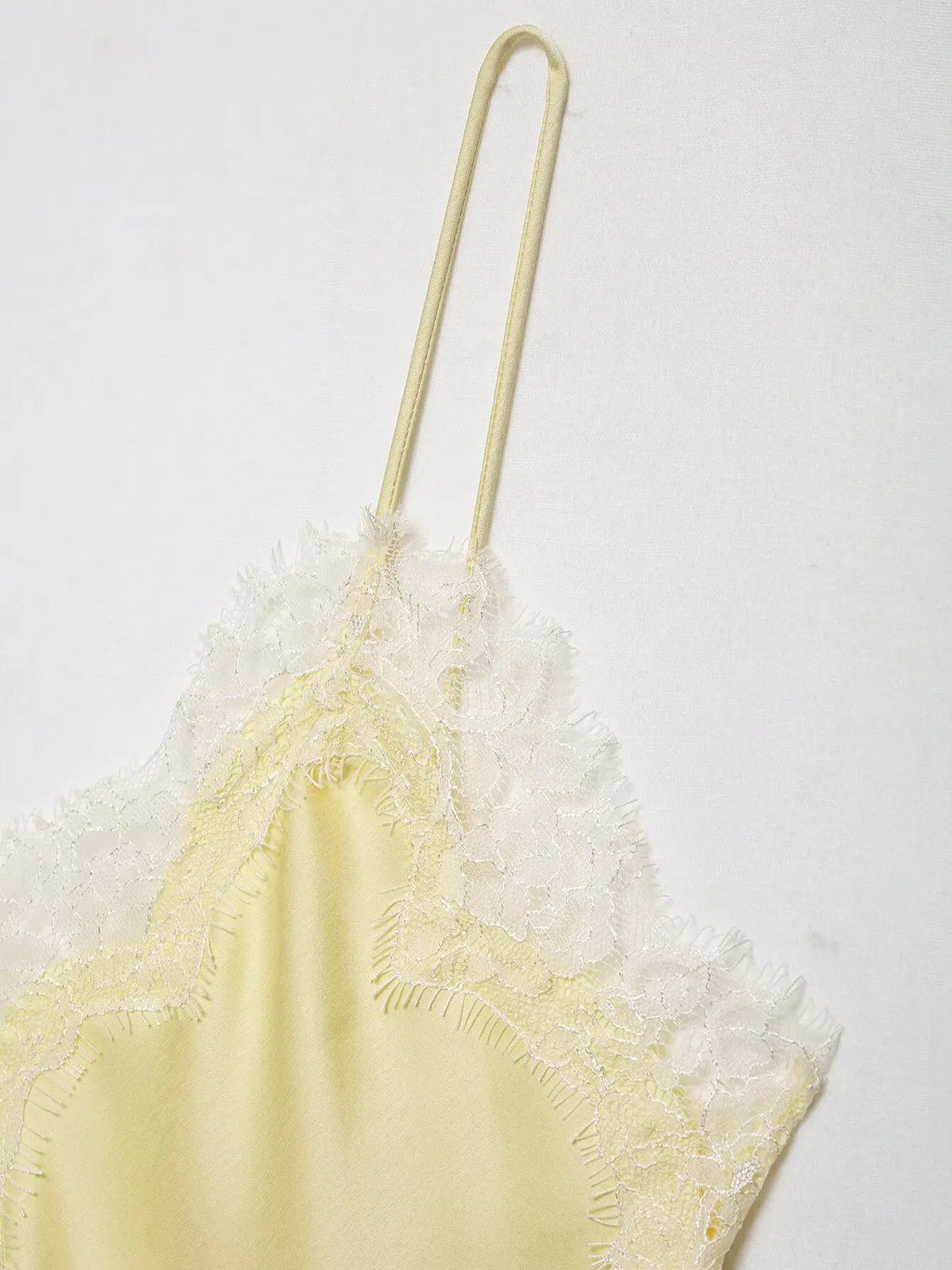 Asymmetrical Lace Backless Slip Top