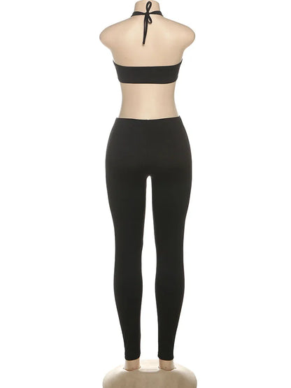 Sleeveless Hollow Out Skinny Jumpsuit