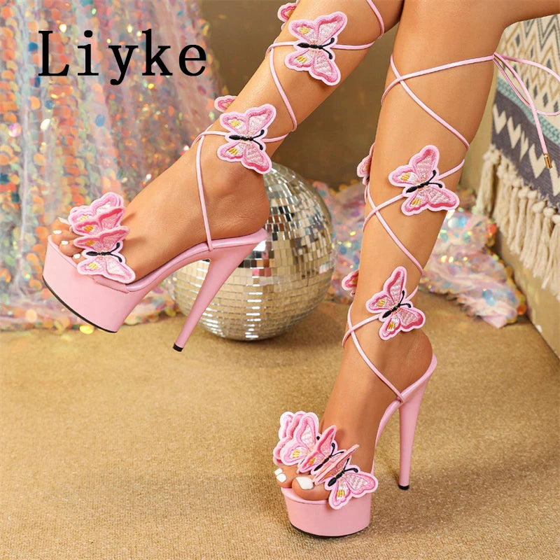 Liyke New Pink Yellow Cross Strap