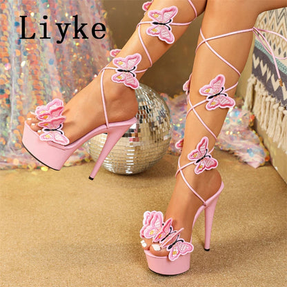Liyke New Pink Yellow Cross Strap
