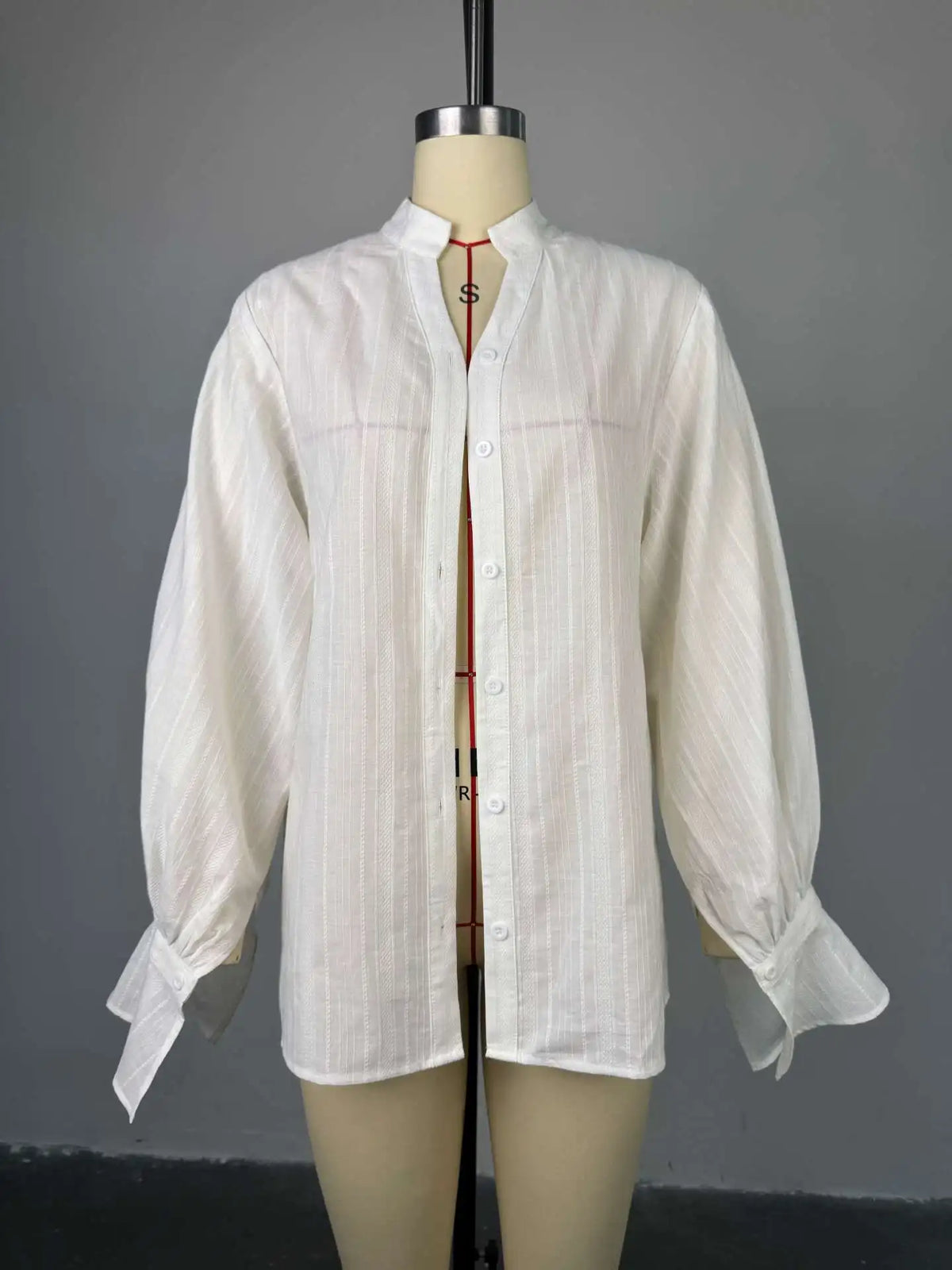 Oversize Cotton Long-Sleeve Blouse