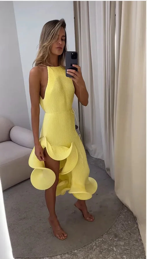 New and Vacation Style Irregular Sleeveless