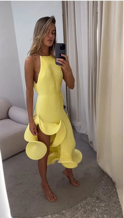 New and Vacation Style Irregular Sleeveless