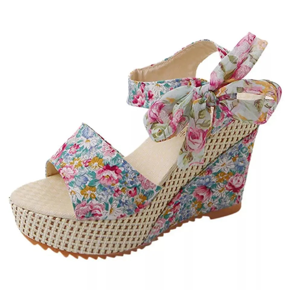 2023women sandals Lace Leisure Wedges Heeled