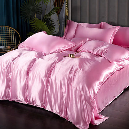 Luxury Mulberry Silk Solid Bedding Set