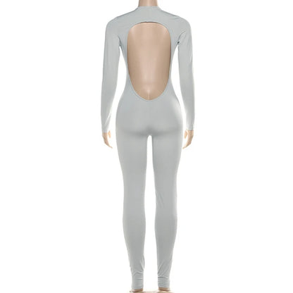 STYLISH Cut Out Jumpsuits Long Sleeve