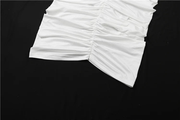 Weird Puss Hollow Ruched Patchwork Dress Peach Buttocks Bat Sleeves Chic Hipster Autumn Hipster Clubwear Skinny Stretch Vestidos