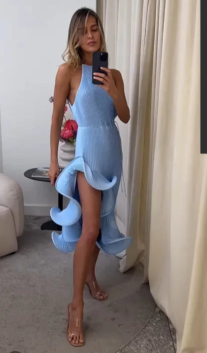 New and Vacation Style Irregular Sleeveless
