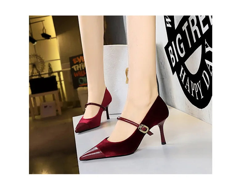 BIGTREE Shoes New Buckle Design Pumps