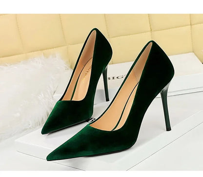 BIGTREE Shoes High Heels Shoes Suede