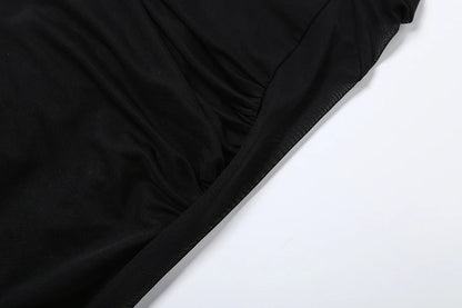 Halter See-Through Chain Backless Maxi Gown