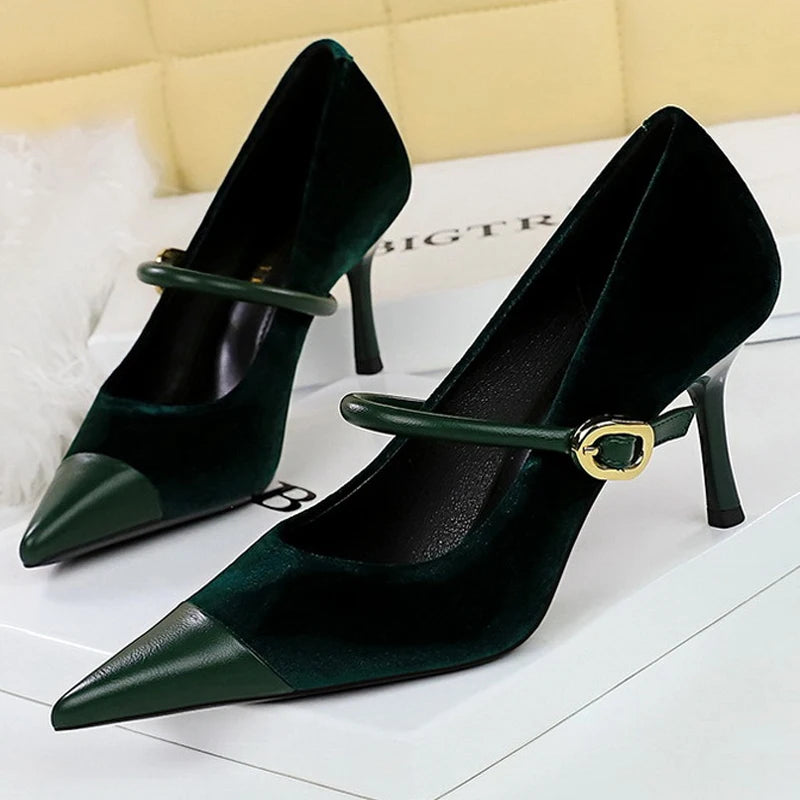 BIGTREE Shoes New Buckle Design Pumps