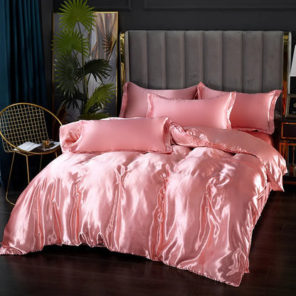Luxury Mulberry Silk Solid Bedding Set