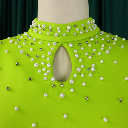 Elegant Beaded Bodycon Midi Dress