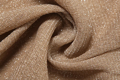 Open-Back Side-Split Metallic Maxi Dress