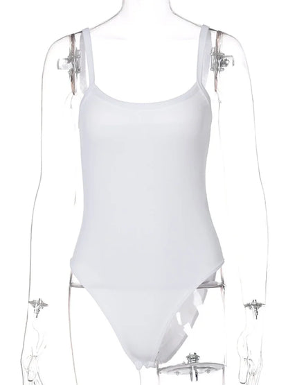 Sleeveless Sheer Strappy Bodysuit