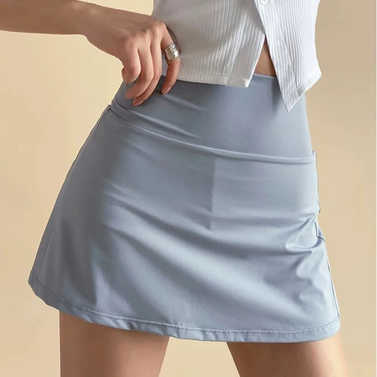 High-Waisted A-Line Yoga Skort