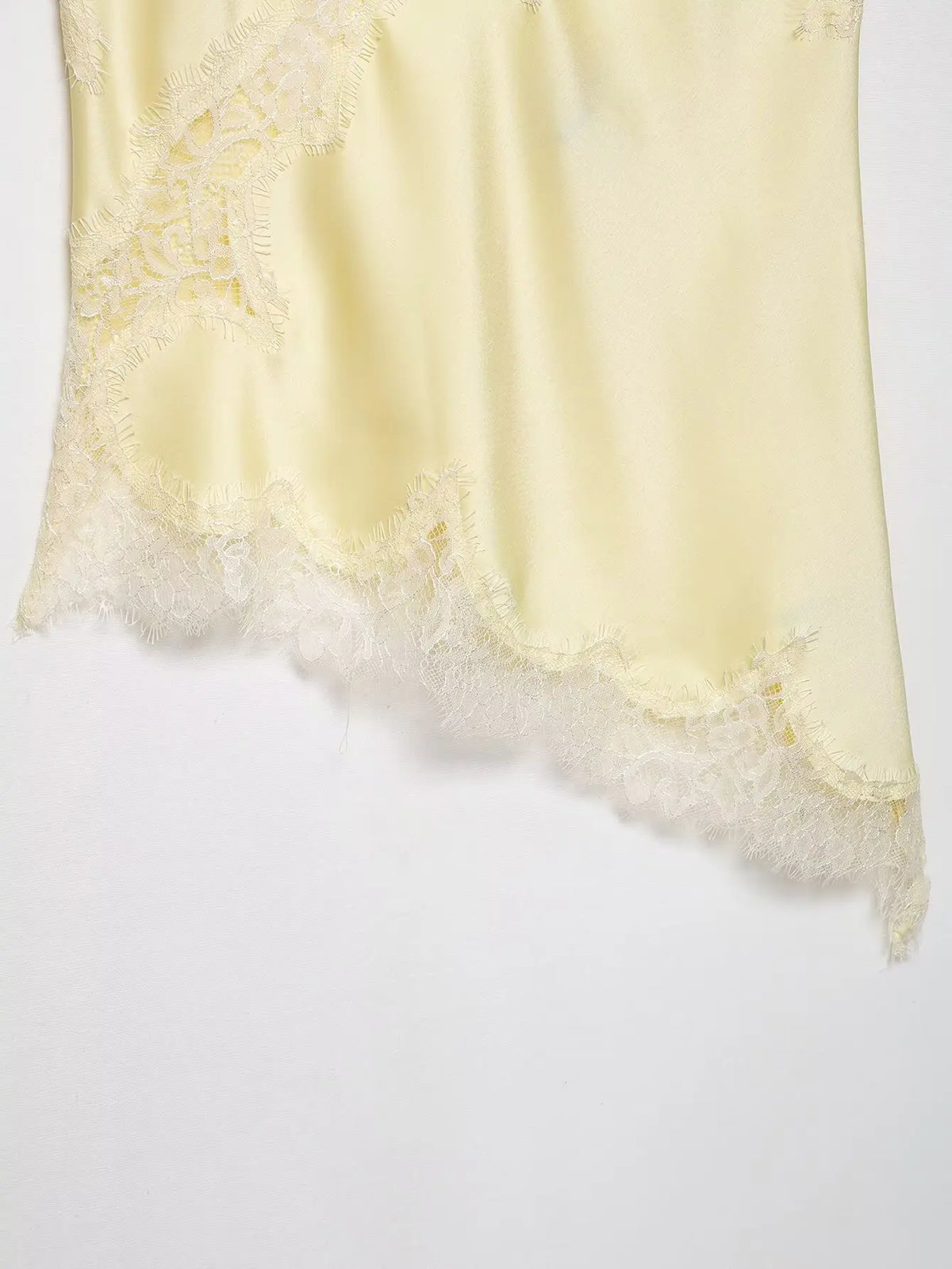 Asymmetrical Lace Backless Slip Top