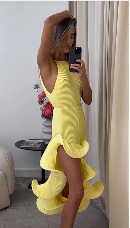 New and Vacation Style Irregular Sleeveless