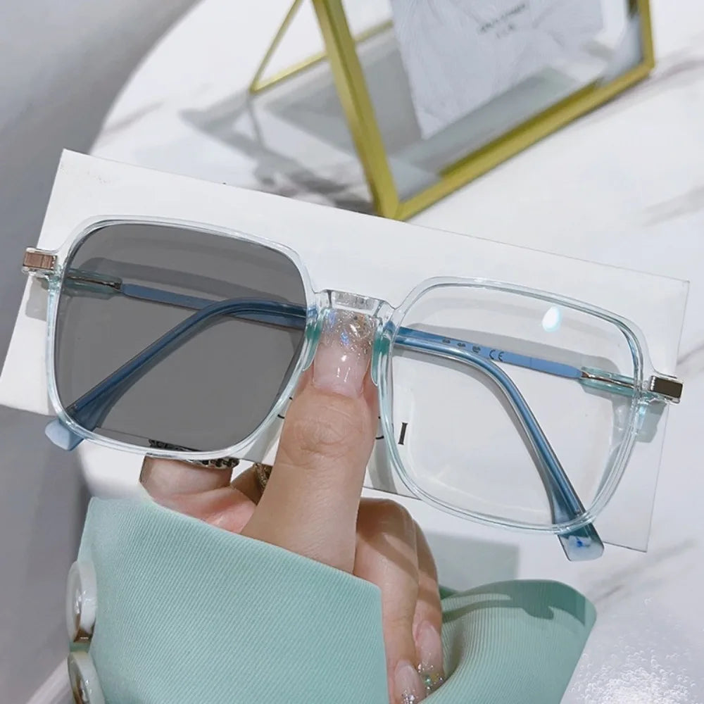 Photochromic Anti Radiation Glasses Metal Eyeglass Men